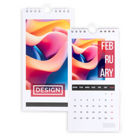 Monatskalender 14 Blatt (12 Monate + 2 Deckblätter) beidseitig bedruckt 4/4 farbig 21,0 x 42,0 cm