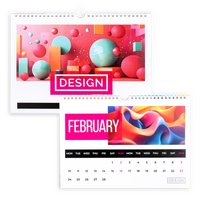 Monatskalender 14 Blatt (12 Monate + 2 Deckblätter) einseitig bedruckt 4/0 farbig 42,0 x 21,0 cm