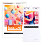 Monatskalender 15 Blatt (12 Monate + 3 Deckblätter) einseitig bedruckt 4/0 farbig, DIN A3 hoch (297 x 420 mm)