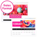Monatskalender 15 Blatt (12 Monate + 3 Deckblätter) einseitig bedruckt 4/0 farbig Eigene Größe (freies Format)