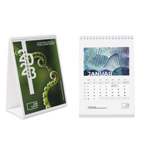 Monatstischkalender zum Aufstellen 13 Blatt 12 Monate + Deckblatt farbig bedruckt