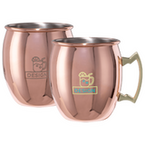 Kupfferfarbener Mulebecher, bedruckt