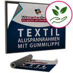 Nachhaltiges Textil für Aluspannrahmen mit 12 x 3 mm Flachkeder (PVC-frei)