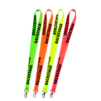 Neon-Lanyards mit Standardtext: Backstage