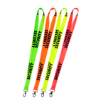 Neon-Lanyards mit Standardtext: Security