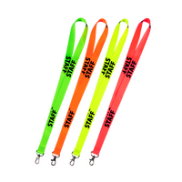 Neon-Lanyards mit Standardtext: Staff