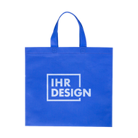 Non-Woven-Tasche farbig, ohne Bodenfalte, kurze Henkel