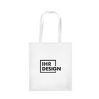 Non-Woven-Tasche weiß, ohne Bodenfalte, lange Henkel