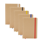 Notizbuch DIN A5 hoch, Umschlag: recycelter Kraftkarton, Inhalt: 100 Inhaltsseiten, Personalisierung auf Anfrage
