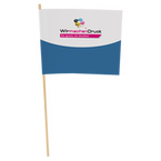 Papierfahne mit Holzstab, 210 x 150 mm, beidseitig bedruckt