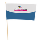 Papierfahne mit Holzstab, 240 x 120 mm, beidseitig bedruckt