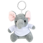 grauer Elefant mit weißem T-Shirt unbedruckt