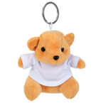 Anhänger hellbrauner Teddy mit weßem T-Shirt unbedruckt