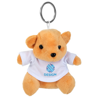 hellbrauner Teddy mit weißem T-Shirt vorne bedruckt 