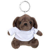 brauner Hund mit weißem T-Shirt unbedruckt