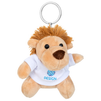 Löwenanhänger mit weßem T-Shirt vorne bedruckt