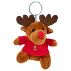 Rentier mit roter Nase und T-Shirt vorne bedruckt