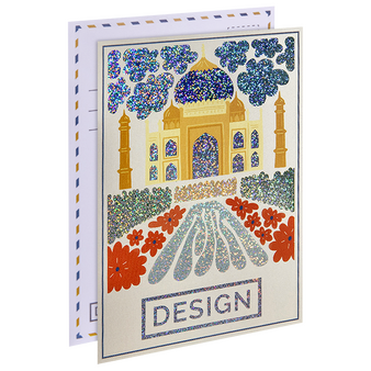 Postkarte, 12,0 x 17,5 cm, mit partieller Glitzer-Lackveredelung