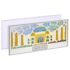 Postkarte, 14,8 x 7,4 cm, mit partieller Glitzer-Lackveredelung