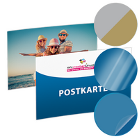 Postkarte, 17,5 x 12,0 cm, mit allen Veredelungskombinationen