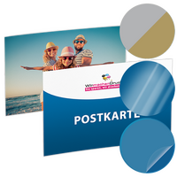 Postkarte, 23,5 x 12,5 cm, mit allen Veredelungskombinationen