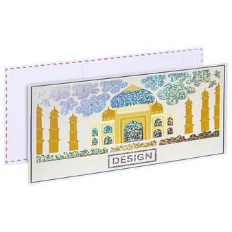 Postkarte, 29,0 x 14,0 cm, mit partieller Glitzer-Lackveredelung