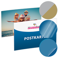 Postkarte, DIN A3 quer (42,0 x 29,7 cm), mit allen Veredelungskombinationen