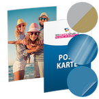 Postkarte, DIN A4 (21,0 x 29,7 cm), mit allen Veredelungskombinationen