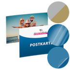 Postkarte, DIN A5 quer (21,0 x 14,8 cm), mit allen Veredelungskombinationen