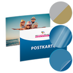 Postkarte, DIN A6 quer (14,8 x 10,5 cm), mit allen Veredelungskombinationen