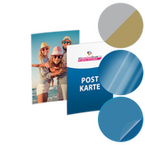 Postkarte, DIN A8 (5,2 x 7,4 cm), mit allen Veredelungskombinationen