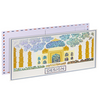 Postkarte, DIN lang quer (21,0 x 10,5 cm), mit partieller Glitzer-Lackveredelung