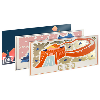 Postkarte, DIN lang quer (21,0 x 9,8 cm), mit allen Veredelungskombinationen