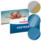 Postkarte, DIN lang quer (21,0 x 9,8 cm), mit allen Veredelungskombinationen