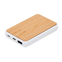 Powerbank aus Bambus 5.000 mAh, liegen