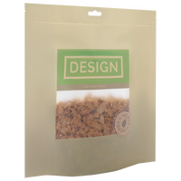 Recycelbarer Folien-Standbodenbeutel 17 x 17 x 8 cm mit neutralem Boden (Abb. durchsichtige Folie mit Druckverschluss und Euroloch)