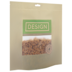 Recycelbarer Folien-Standbodenbeutel 17 x 17 x 8 cm mit neutralem Boden (Abb. durchsichtige Folie mit Druckverschluss und Euroloch)