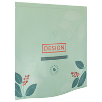 Recycelbarer Folien-Standbodenbeutel 17 x 17 x 8 cm mit neutralem Boden und Ventil, 4-farbig bedruckt