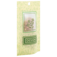 Recycelbarer Folien-Standbodenbeutel 8 x 13 x 5 cm mit neutralem Boden (Abb. mit Rundloch)