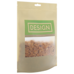 Recycelbarer Folien-Standbodenbeutel 9 x 16 x 6 cm mit neutralem Boden (Abb. durchsichtige Folie mit Druckverschluss und Euroloch)