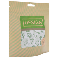 Recycelbares-Papier-Standbodenbeutel 17 x 17 x 8 cm mit neutralem Boden (Abb. mit Druckverschluss und Euroloch)