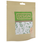 Recycelbares-Papier-Standbodenbeutel 19 x 19 x 11 cm mit neutralem Boden (Abb. mit Druckverschluss und Euroloch)