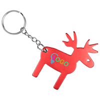 Rentieranhänger in rot vorne bedruckt