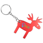 Rentieranhänger in rot vorne bedruckt