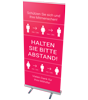 rollup-bannerdisplay-pvcfrei-mit-motiv-halten-sie-bitte-abstand-85-cm-x-200-cm-inklusive-druck-und-versand