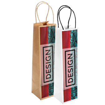 Rundum bedruckte Papiertragetasche mit Papierkordeln, 10 x 40 x 10 cm, 4/0-farbig