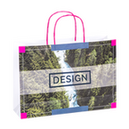 Papiertragetaschen mit Papierkordeln, 25 x 21 x 9 cm, 4/0 farbig