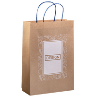 Papiertragetaschen mit Papierkordeln, 32 x 40 x 12 cm, 1/0 farbig