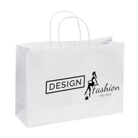 Papiertragetaschen mit Papierkordeln, 34 x 24 x 10 cm, 1/0 farbig