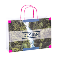 Papiertragetaschen mit Papierkordeln, 34 x 24 x 10 cm, 4/0 farbig